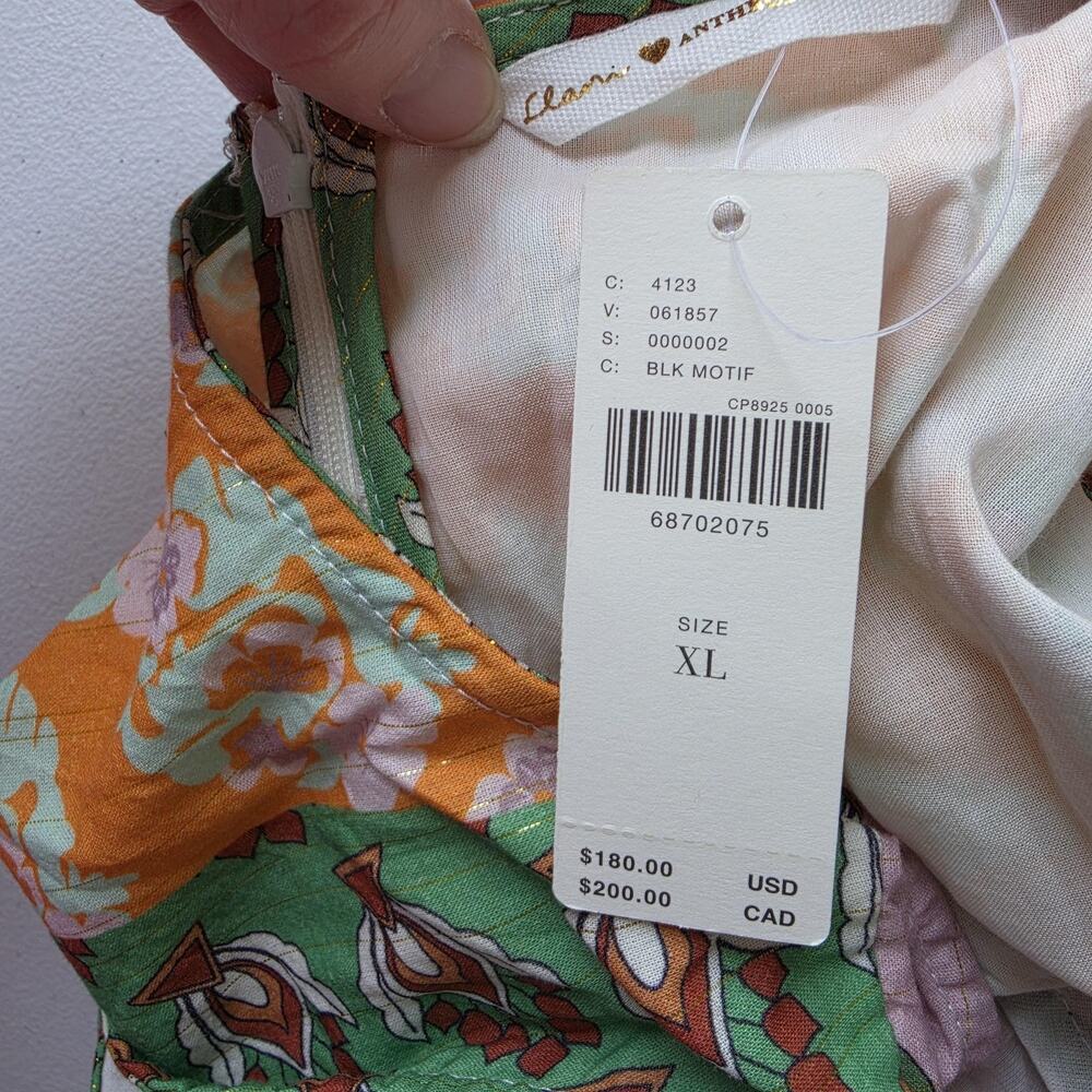 Floral Patchwork Wide-Leg Jumpsuit in Pink, Navy & Yellow - Picture 3 of 14